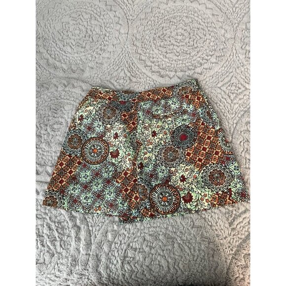 Athleta Skorts Orange Blue Geometric Patterned Women's Size 8 - Picture 8 of 12